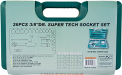 S68H3126S Набор головок торцевых 3/8"DR Super Tech, 26 предметов