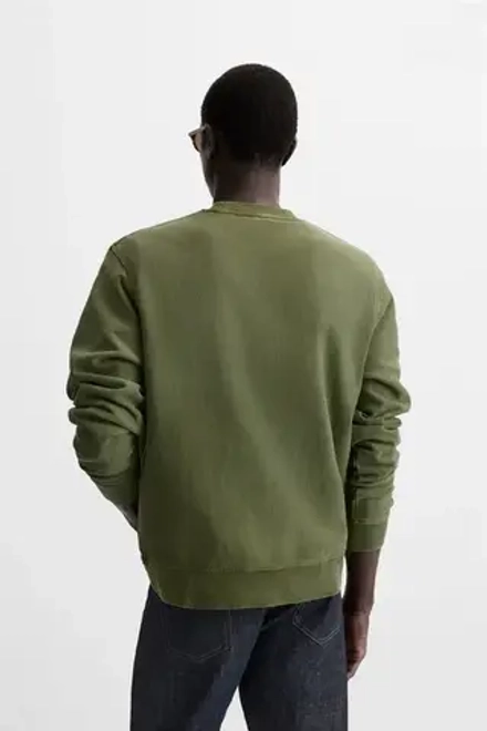 ZARA ТОЛСТОВКА ИЗ ТКАНИ С ЭФФЕКТОМ ПОТЕРТОСТИ, ЗЕЛЕНЫЙ