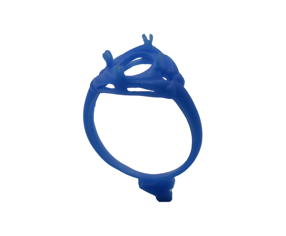 Восковка кольцо(кабошон 12.00 х 8.00 мм - 1 шт. Ø 2.00 мм - 2 шт., 1 деталь)