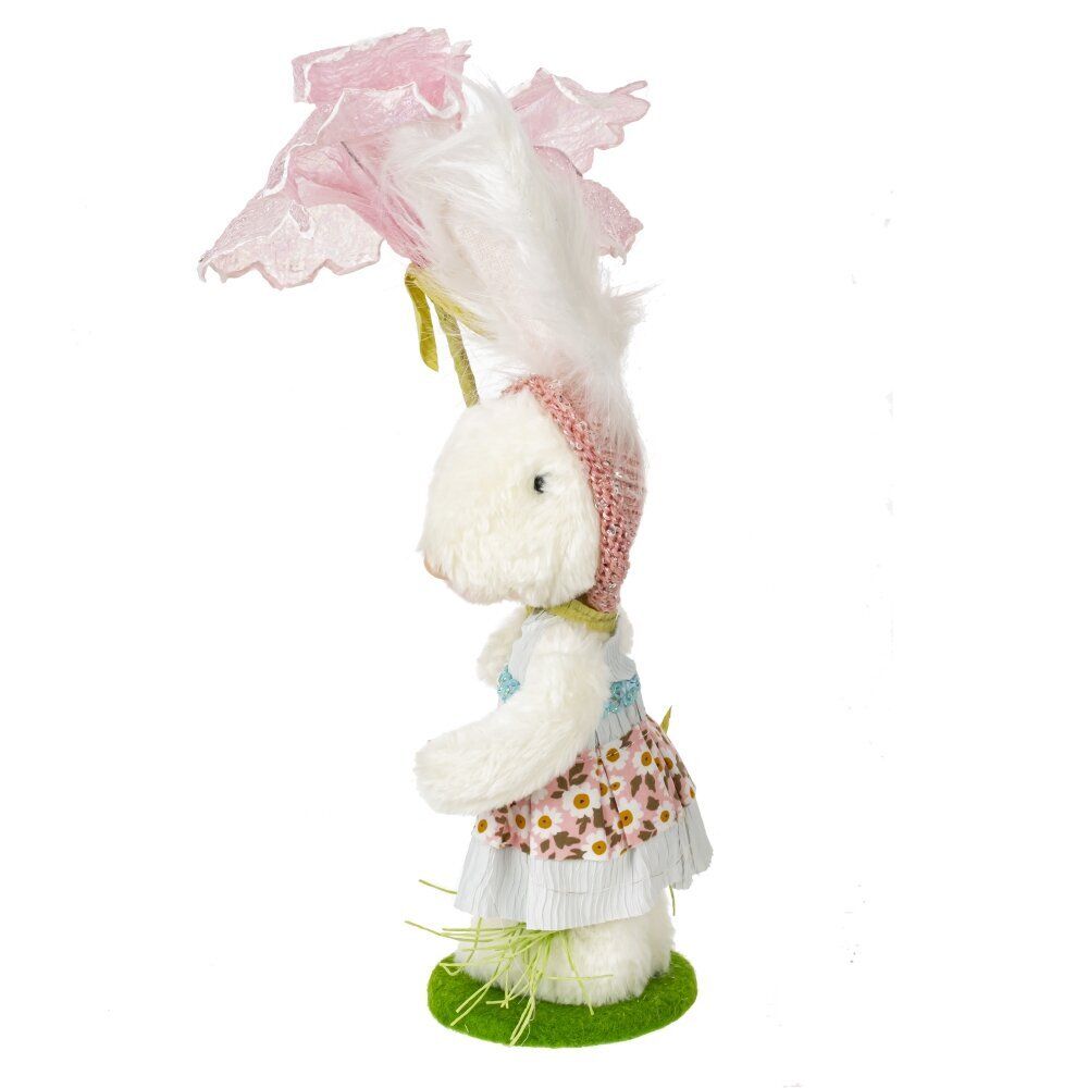 GAEM Фигурка декоративная "Зайка с цветком", L12 W10,5 H39 см