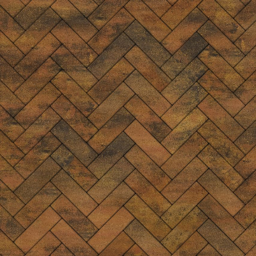 Тротуарная плитка ПАРКЕТ - Листопад гладкий Саванна