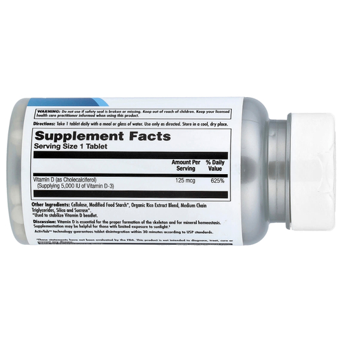 KAL, D-3, 125 мкг (5000 МЕ), 60 таблеток