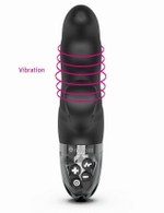 Черный вибратор-кролик с электростимуляцией Hop Hop Bob - 16 см. (Цвет: черный)