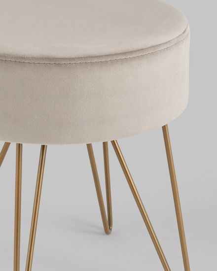 Пуф Спейси велюр серо-бежевый