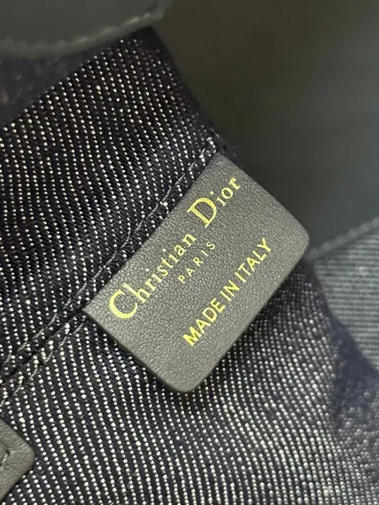 Сумка Dior Toujours Жаккард Denim Dior Oblique синего цвета