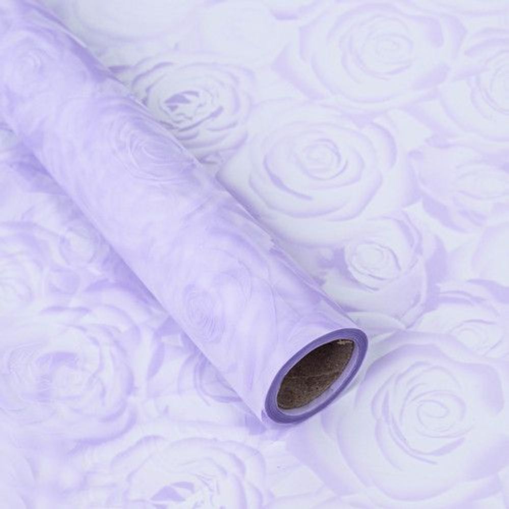 Пленка матовая "РОЗЫ" 58*10м СИРЕНЕВЫЙ