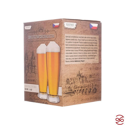 Набор бокалов для пива Budwieseer Repast 500 мл (4 шт)