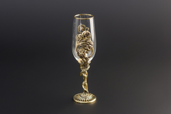 Бокал для шампанского "Флора" в подарочном футляре