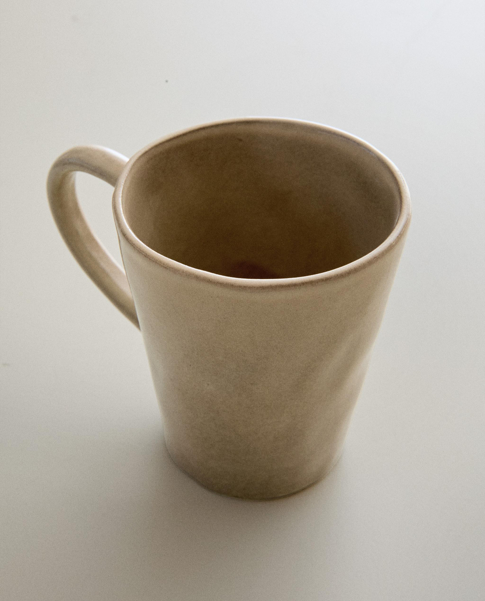 Zara Home чашка из каменной керамики, цвет серый, 13.5 см