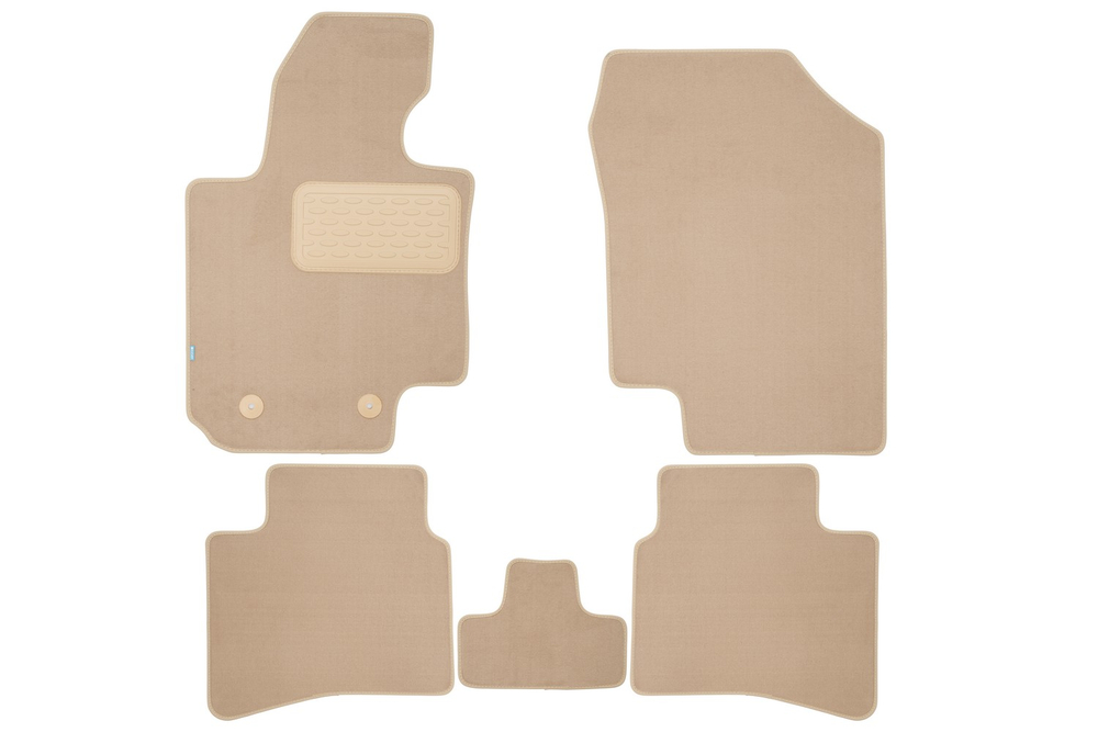 Коврики в салон для Москвич 3 2022- внедорожник 5 дв., 5шт (текстиль, бежевые) KLEVER0412300122112KH