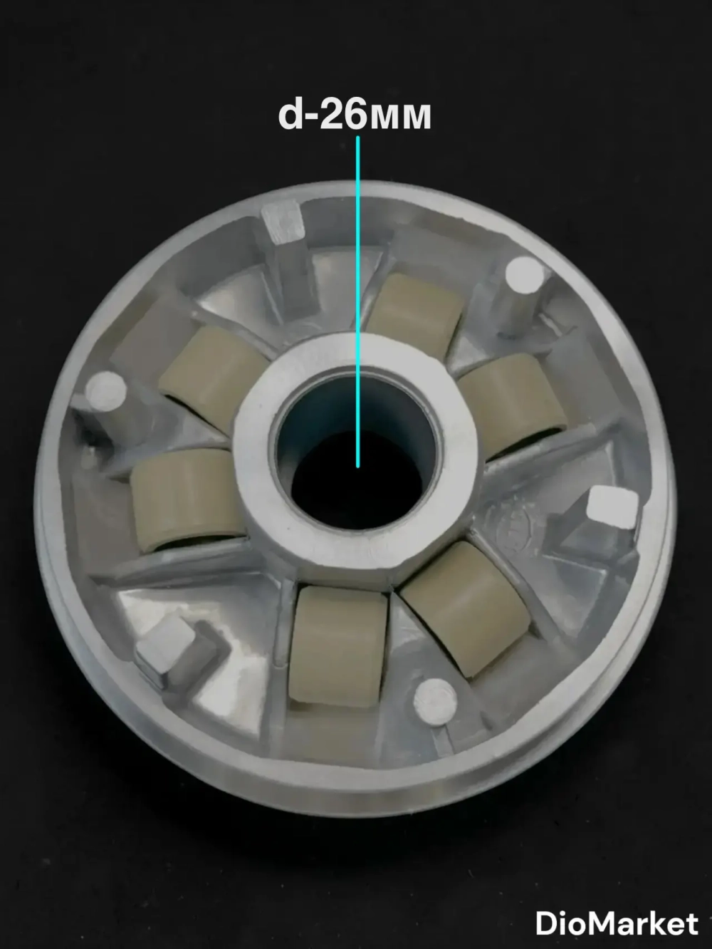 вариатор (в сборе палец и щека) на скутер 157QMJ