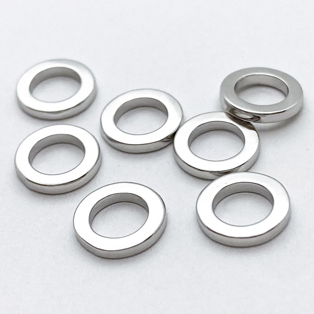 Коннектор Круг, родиевое покрытие, размер 9 мм, толщина 1,5 мм, цена за 1 шт