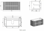 Тумба с раковиной Vincea Alto 100 VMC-4A100MLG/VCB-4A100MW светло-серый матовый