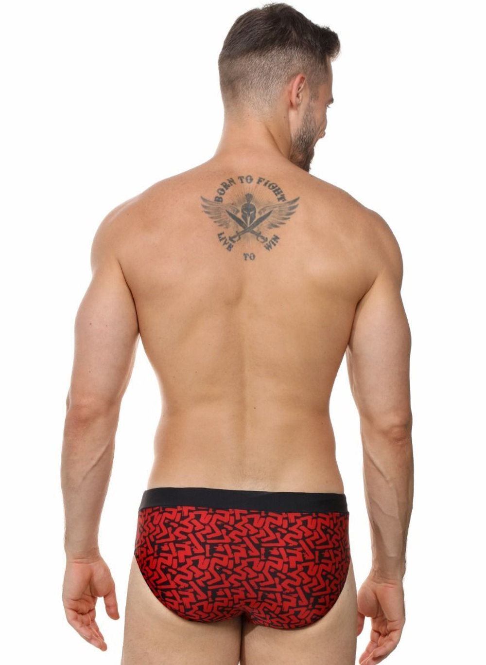 Мужские пляжные плавки с принтом (Размер: XL) (Цвет: зеленый)