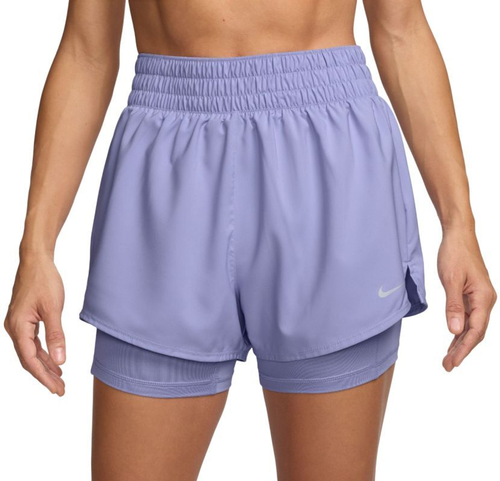 Женские теннисные шорты Nike One Dri-FIT 2-in-1 High-Waisted 3in Training - Purple