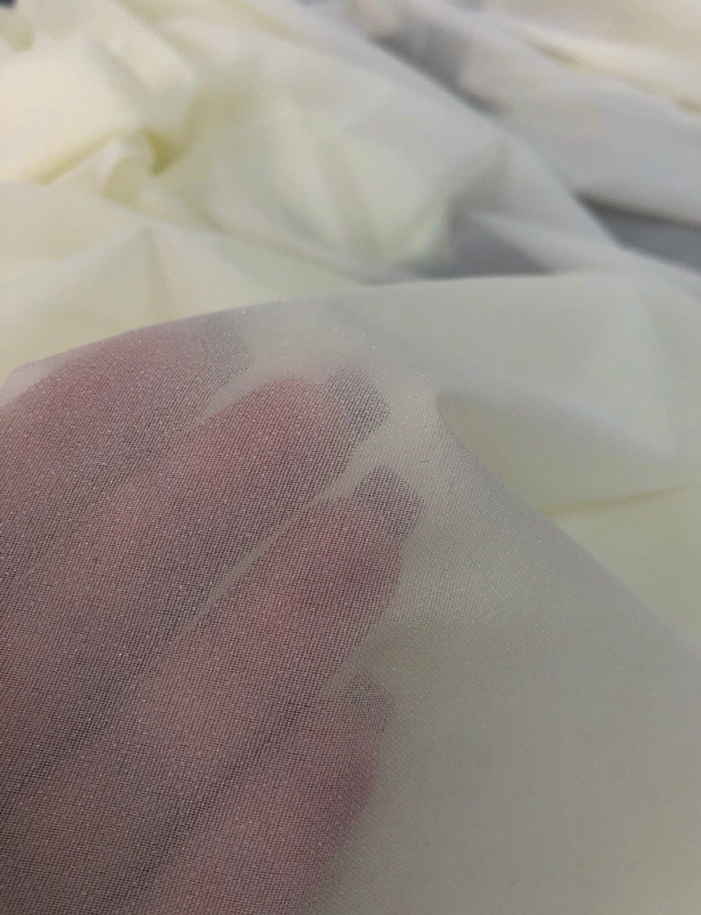 Дублерин трикотажный молочный, шифоновый, ширина 150см NB