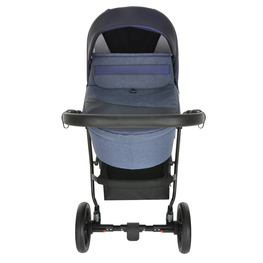 PITUSO Коляска 2 в1 Nino  короб+прогулка Antracyt+Кожа Metalic Grey