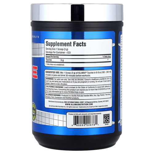 ALLMAX, Essentials, таурин, 400 г (14,11 унции)