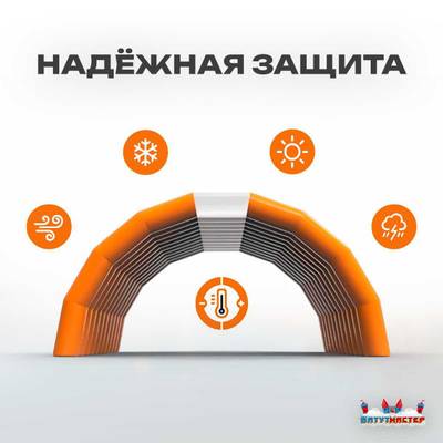 Пневмокаркасный ангар «Рубеж 2» 15×8×4 м — из ПВХ для ремонта и хранения техники