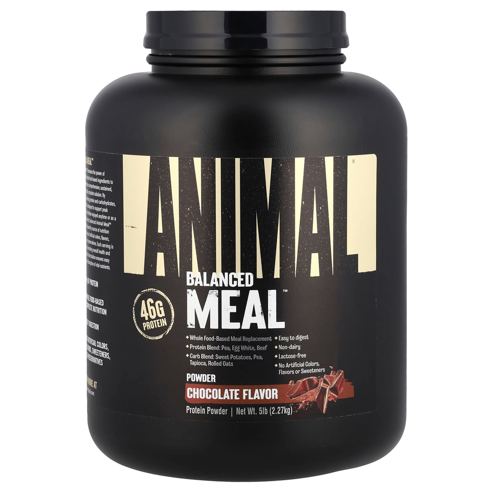 Animal, Balanced Meal ™, протеиновый порошок, шоколад, 2,27 кг (5 фунтов)
