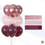 Шар (12"/30 см) Reflex, Зеркальный блеск, Розовый (909), хром 50 шт.