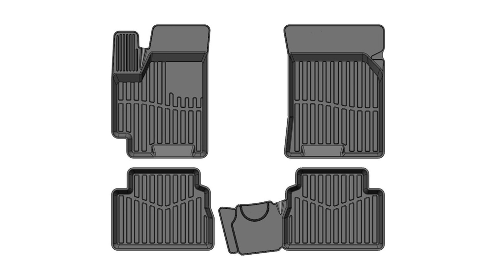 Коврики резиновые в салон 3D PREMIUM для Chevrolet Aveo SD/HB (2006-2012) SRTK.PR.CH.AV.06G.02X33