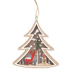 Светильник ЭРА ENGDS-17 новогодний светодиодный Ёлочка подвесной 14 см 3*ААА