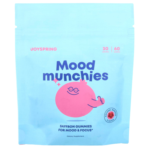 JoySpring, Mood Munchies, жевательные мармеладки, натуральные ягоды, 60 жевательных таблеток
