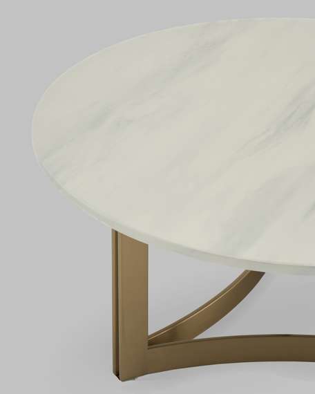 Журнальный столик Кассия 90*90 см светлая керамика