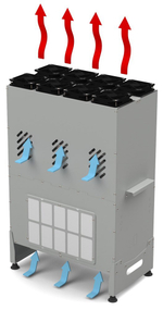 Корпус для майнинга с разделением воздушных потоков на 8 видеокарт