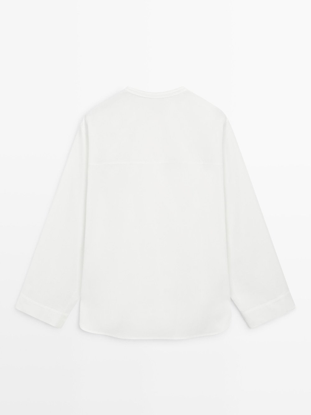 Massimo Dutti Рубашка из струящегося поплина, белый