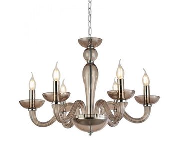 Подвесная люстра 6*E14 8646/С chrome coffee хром/кофейный ARLETTE Newport