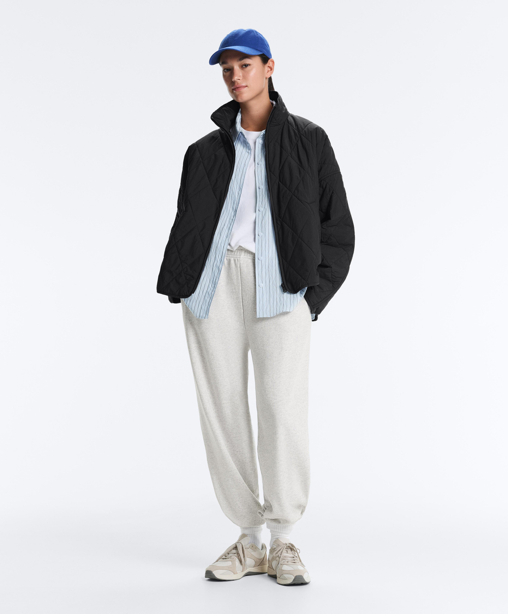 Oysho Рубашка в полоску обычного кроя, пыльный синий