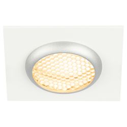 Светильник встраиваемый алюминиевый ЭРА KL110 WH/SL под лампу MR16 GU5.3 белый/серебро матовый | Алюминиевые встраиваемые светильники