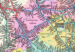 Большая настенная карта Железные дороги России и сопредельных государств (150х240см) 2022г.