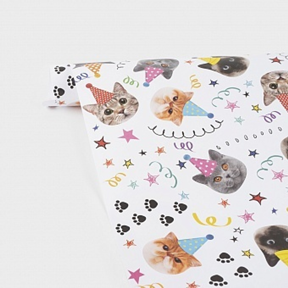 Упаковочная бумага (0,7*1 м) Котики