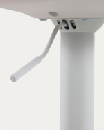 Барный стул Orlando-T из белой экокожи и белой матовой стали 60-82 см