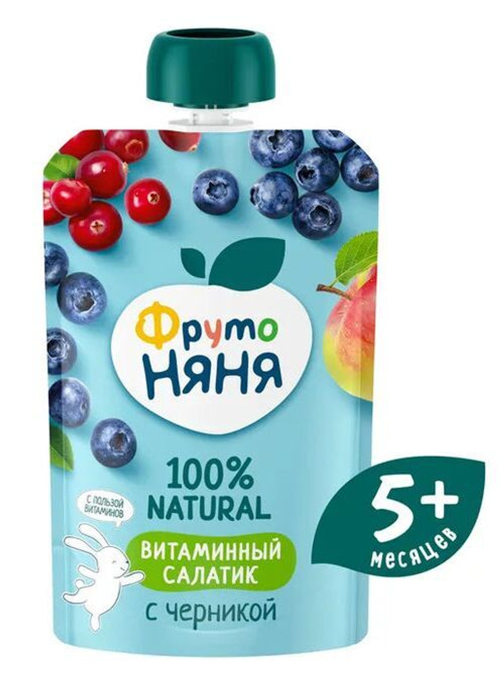 Пюре "ФрутоНяня" Витаминный салатик с черникой (90 г)