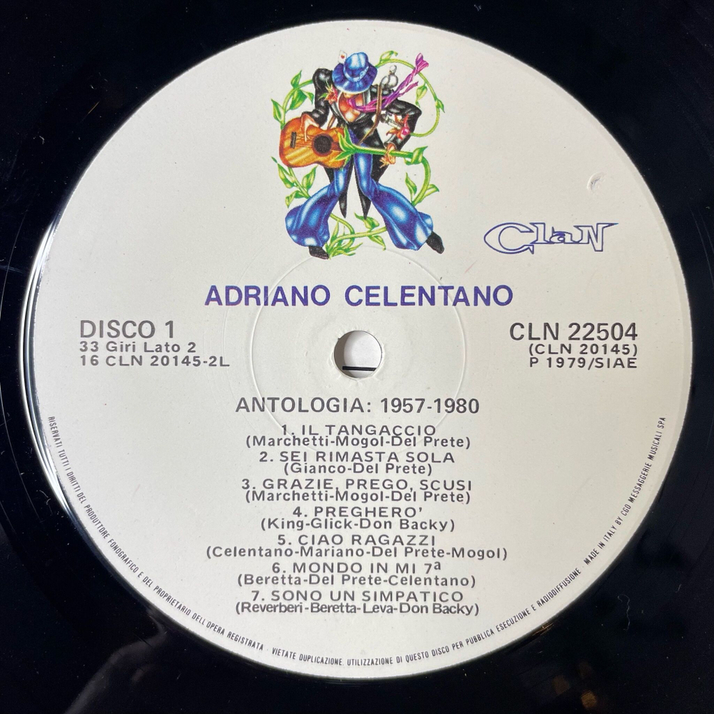 Винтажная виниловая пластинка LP Adriano Celentano Адриано Челентано Antologia (1957-1980) 5LP
