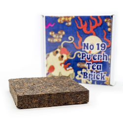 0404/2018 Чай прессованный черный Пуэр Шу "Цзинлун, №19", фанча 100 гр