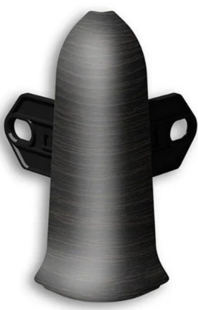 Угол наружный (внешний) с крепежом для плинтуса 85мм "Идеал Классик", 302 Венге черный