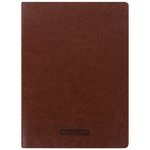 Тетрадь 48 л. в линию обложка гладкий кожзам, сшивка, A5 (147х210мм), КОРИЧНЕВЫЙ, BRAUBERG VIVA, 403893