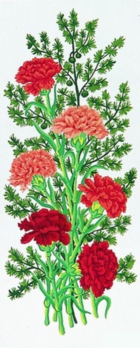 "Гвоздики"-8020 канва с рисунком