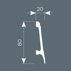 Плинтус Ecopolymer, 80x20 мм