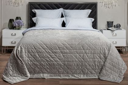 Покрывало 260x260 Garda Decor Silky Ромбо со стежкой барxатное