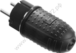 ЗУБР IP44 16A/220В Вилка обрезиненнаяПрофессионал (55116-B)