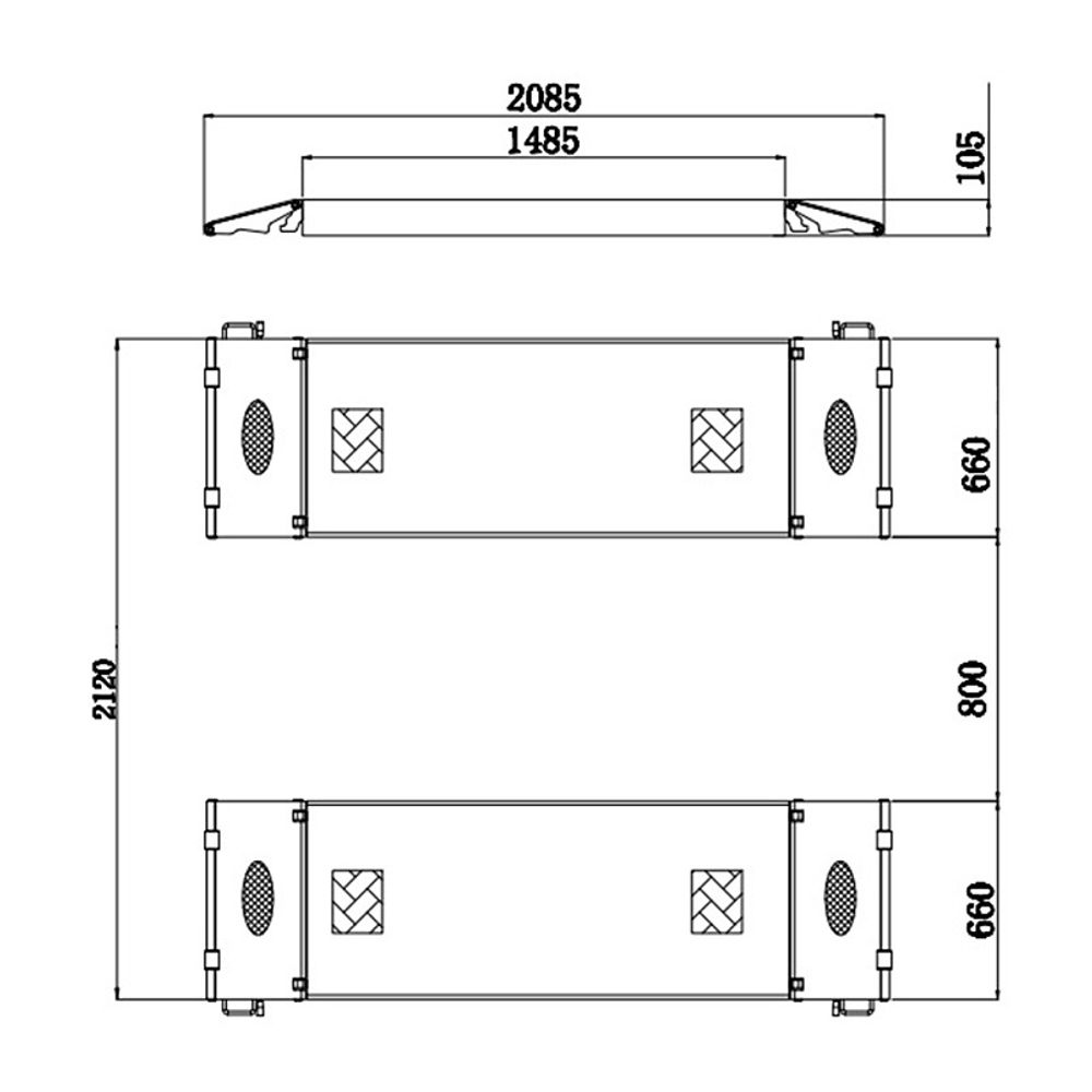 KraftWell (KRW350SF) Подъемник ножничный короткий напольный г/п 3500 кг