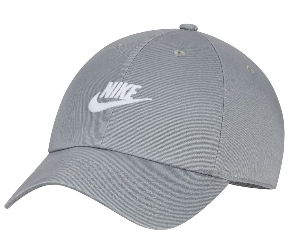 Теннисная кепка Nike Club Unstructured Futura Wash Cap - particle grey/black