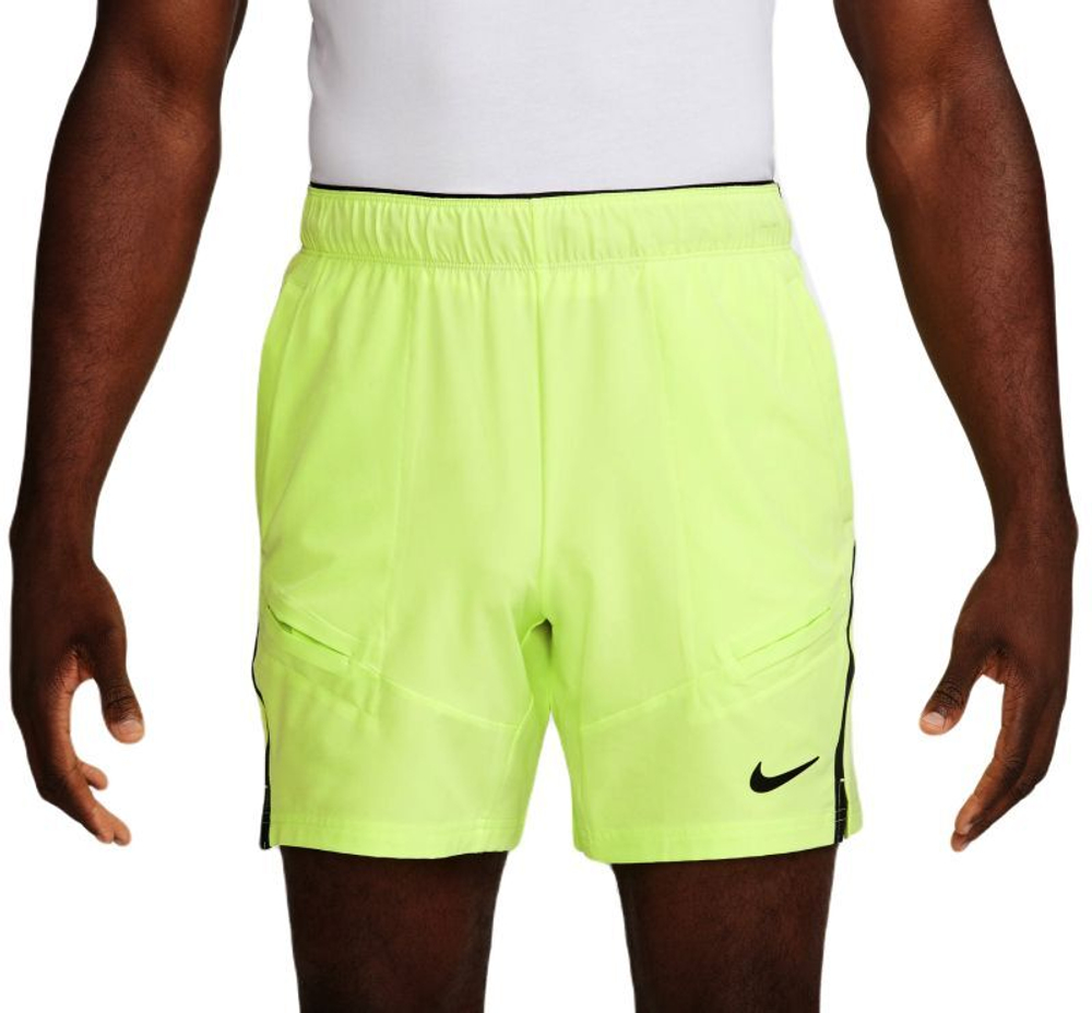 Мужские теннисные шорты Nike Court Dri-Fit Advantage 7" Tennis Short - light lemon twist/black/black