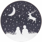 Диско-шар «Fantasy - Оленёнок» (в комплекте 6 картинок) 13*14 см, 5 реж, батарейки 4хАAА, USB, RGB (220V)